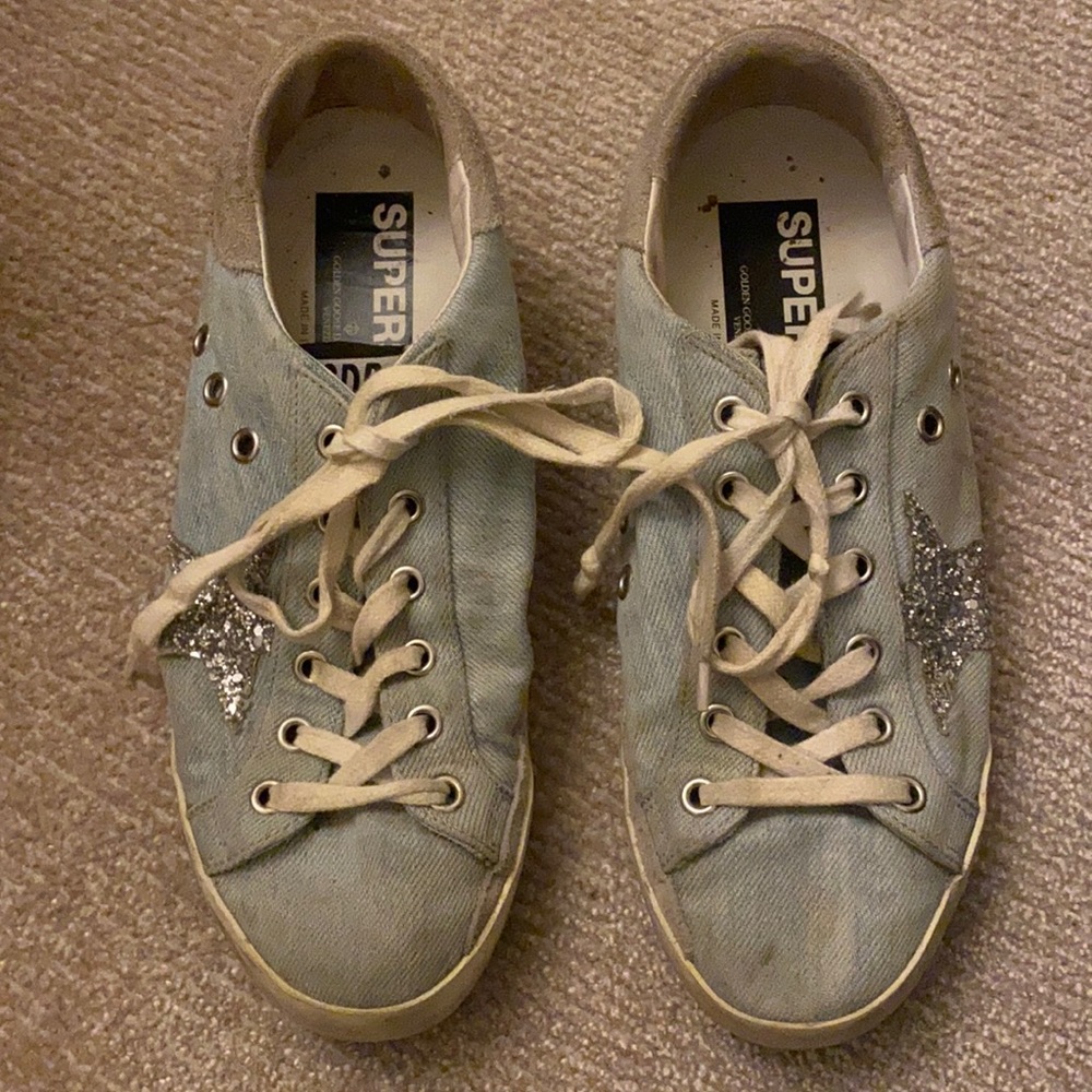 Golden goose denim sneakers 7